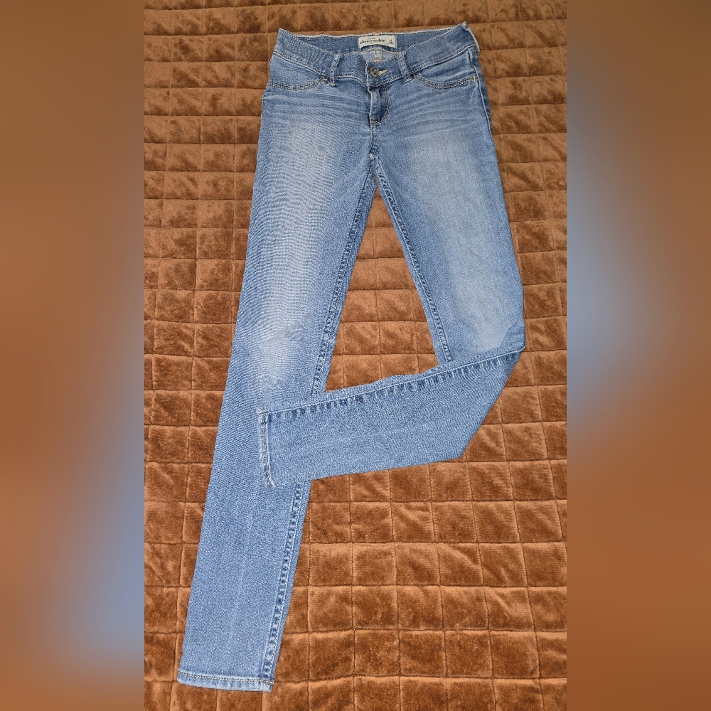 Abercrombie Kids Girls Jeans Size 14 Light Wash Skinny